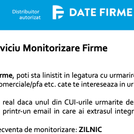 Monitorizare Firme BPI, MO partea IV